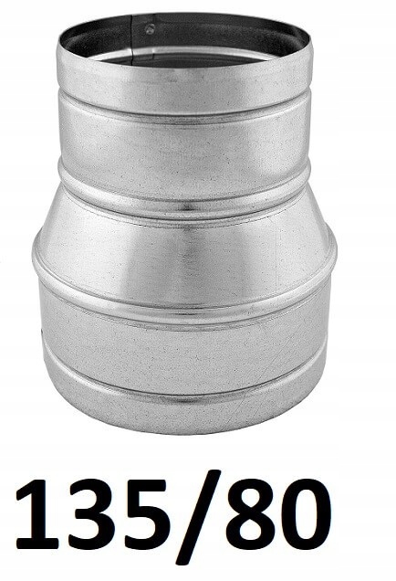 Redukcia pre spiro rúry 135/80 [mm] GALVANIZOVANÁ