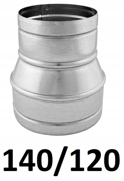 Redukcia pre spiro rúry 140/120 [mm] GALVANIZOVANÁ