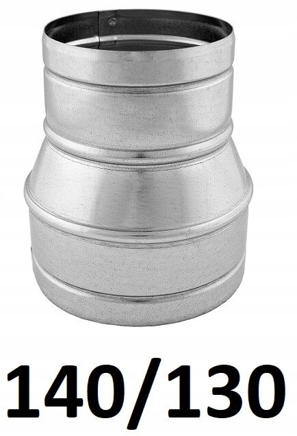 Redukcia pre spiro rúry 140/130 [mm] GALVANIZOVANÝ