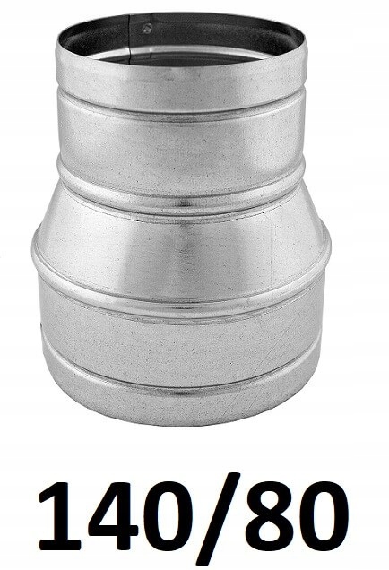 Redukcia pre spiro rúry 140/80 [mm] GALVANIZOVANÁ