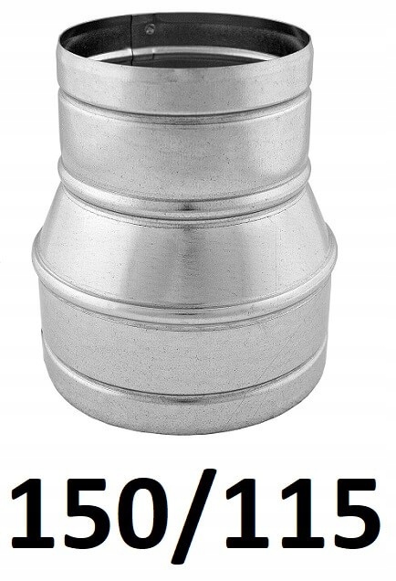 Redukcia pre spiro rúry 150/115 [mm] GALVANIZOVANÁ