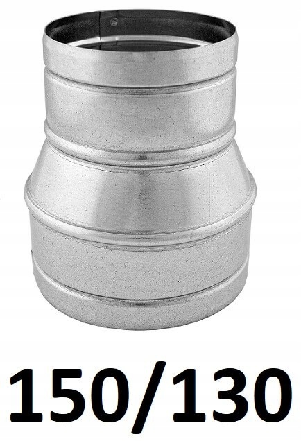 Redukcia pre spiro rúry 150/130 [mm] GALVANIZOVANÁ