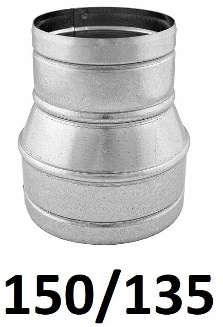 Redukcia pre spiro rúry 150/135 [mm] GALVANIZOVANÁ