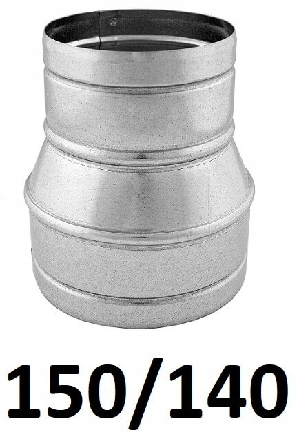Redukcia pre spiro rúry 150/140 [mm] GALVANIZOVANÁ