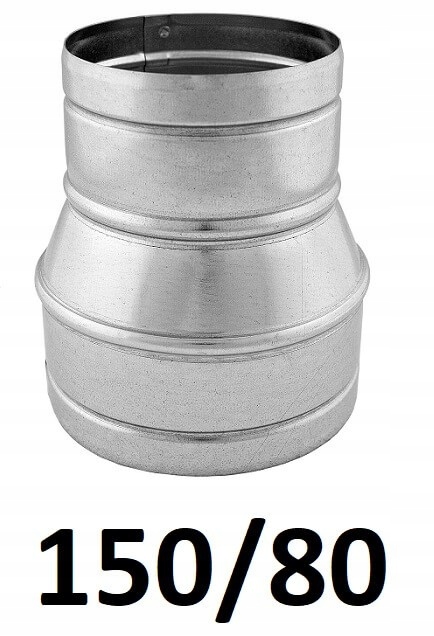 Redukcia pre spiro rúry 150/80 [mm] GALVANIZOVANÁ
