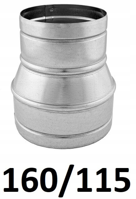 Redukcia pre spiro rúry 160/115 [mm] GALVANIZOVANÁ