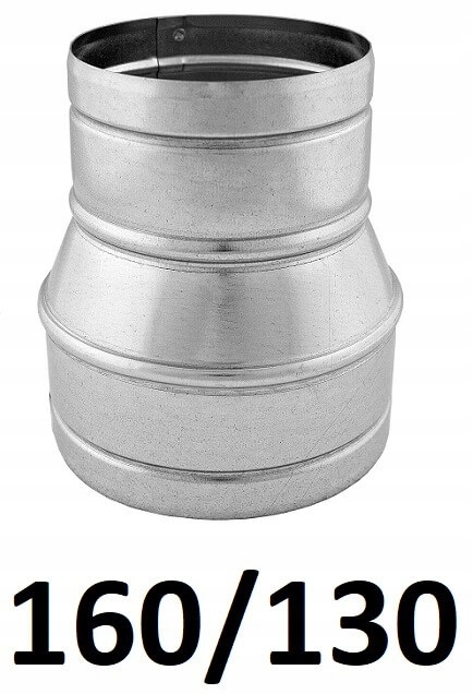 Redukcia pre spiro rúry 160/130 [mm] GALVANIZOVANÝ