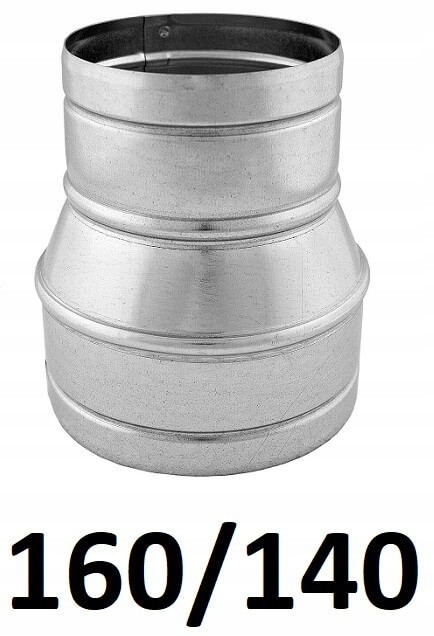 Redukcia pre spiro rúry 160/140 [mm] GALVANIZOVANÁ