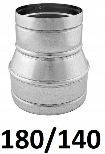 Redukcia pre spiro rúry 180/140 [mm] GALVANIZOVANÝ