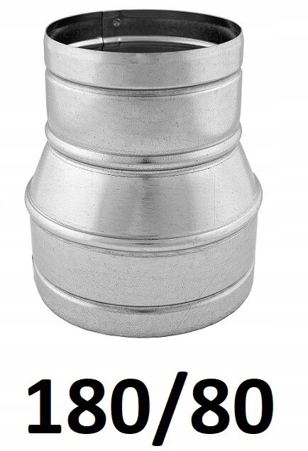 Redukcia pre spiro rúry 180/80 [mm] GALVANIZOVANÁ