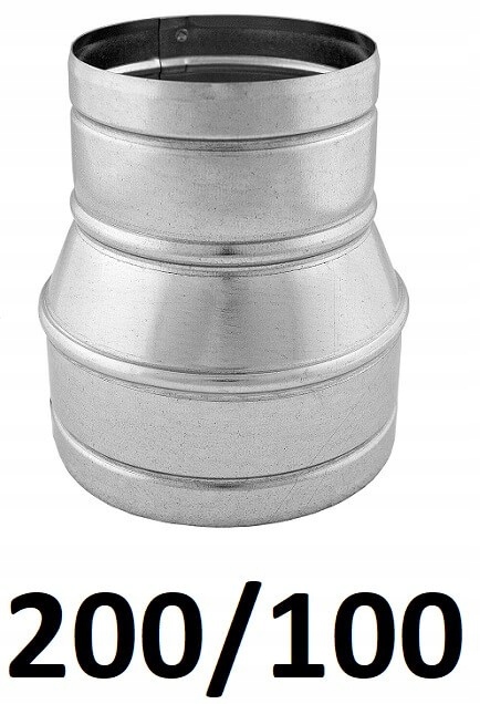 Redukcia pre spiro rúrky 200/100 [mm] GALVANIZOVANÁ