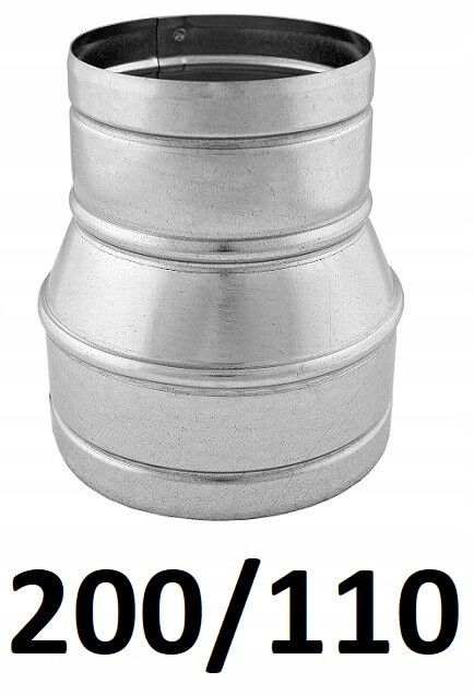Redukcia pre spiro rúry 200/110 [mm] GALVANIZOVANÝ