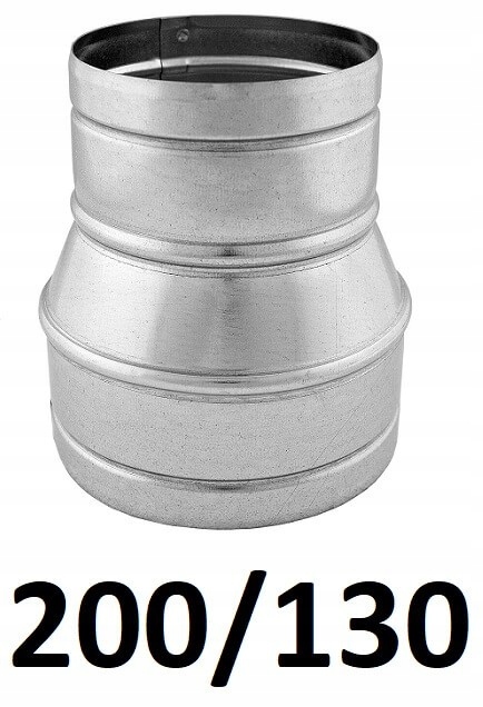 Redukcia pre spiro rúrky 200/130 [mm] pozinkovaná