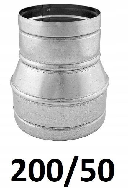 Redukcia pre spiro rúrky 200/50 [mm] GALVANIZOVANÁ