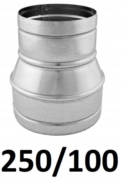 Redukcia pre spiro rúry 250/100 [mm] GALVANIZOVANÝ