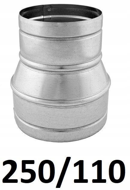 Redukcia pre spiro rúry 250/110 [mm] GALVANIZOVANÝ
