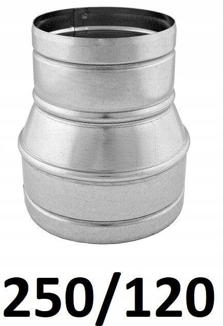 Redukcia pre spiro rúry 250/120 [mm] GALVANIZOVANÁ
