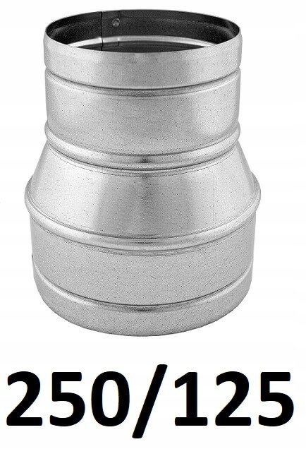 Redukcia pre spiro rúry 250/125 [mm] GALVANIZOVANÁ