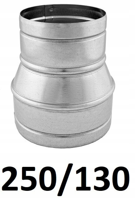 Redukcia pre spiro rúry 250/130 [mm] GALVANIZOVANÁ