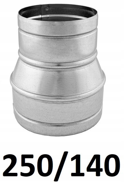 Redukcia pre spiro rúry 250/140 [mm] GALVANIZOVANÁ
