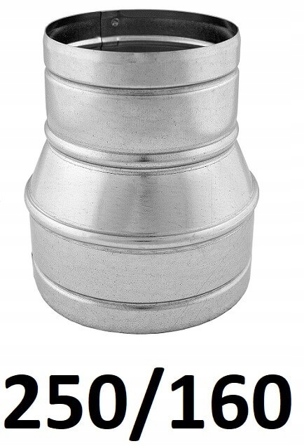 Redukcia pre spiro rúry 250/160 [mm] GALVANIZOVANÁ