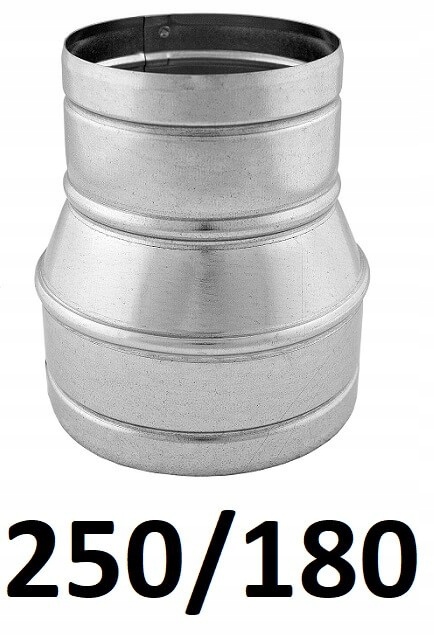 Redukcia pre spiro rúry 250/180 [mm] GALVANIZOVANÁ