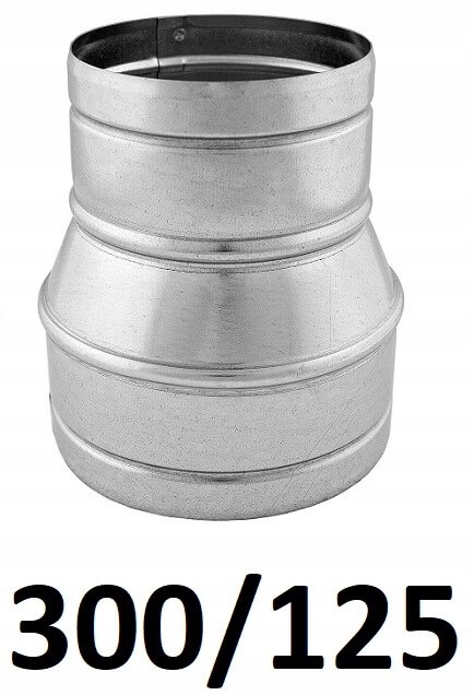 Redukcia pre spiro rúry 300/125 [mm] GALVANIZOVANÁ