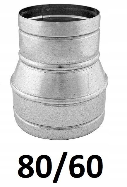 Redukcia pre spiro rúry 80/60 [mm] GALVANIZOVANÝ