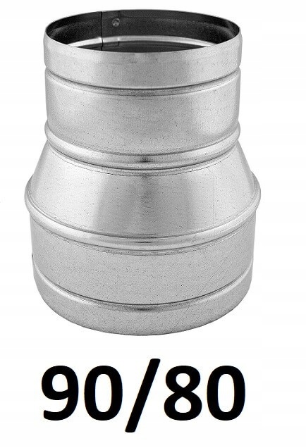 Redukcia pre spiro rúry 90/80 [mm] GALVANIZOVANÁ