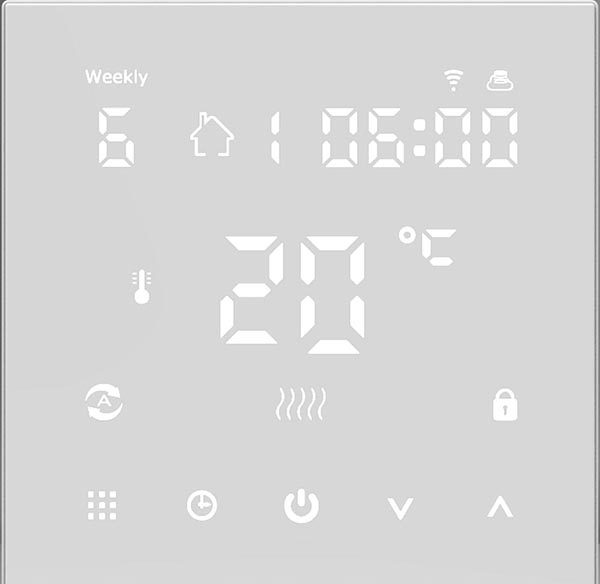 Regulátor teploty THERMOVAL TVT45 Wi-fi SZKŁO