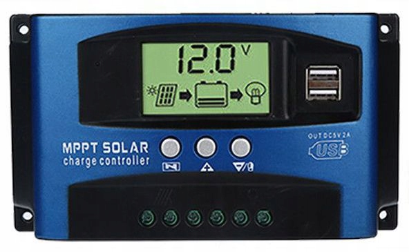 Fotovoltaika - 50A solárny regulátor nabíjania 12/24V LCD USB PWM