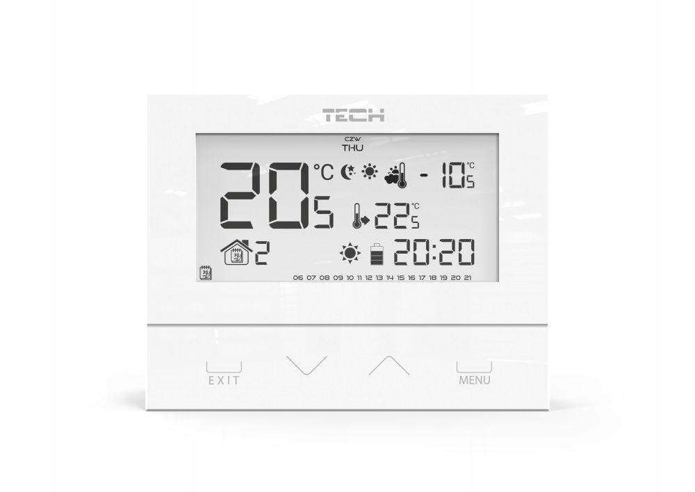 Regulátor izbovej teploty TECH ST-292v3 BIELY