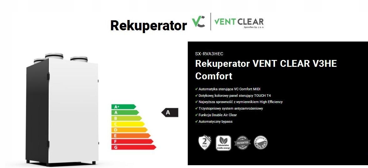Rekuperátor - VENTILÁTOR CLEAR HA3HEC rekuperátor plus montáž