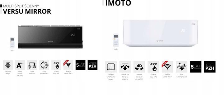 Rotenso MULTI SPLIT 2,5kW Imoto + 2,5 kW V. Zrkadlo