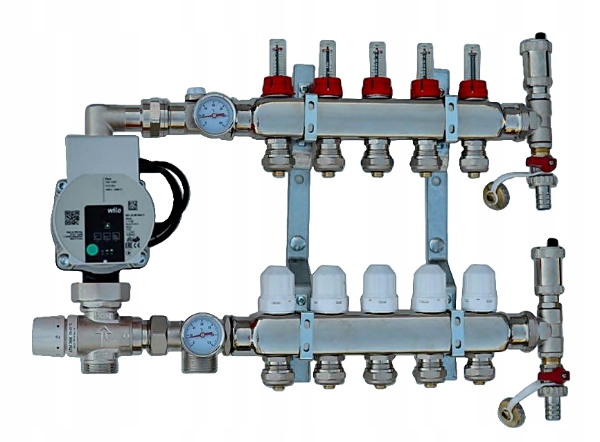 Rozdeľovač podlahového vykurovania 4 s WILO PUMP GROUP pre podlahové vykurovanie