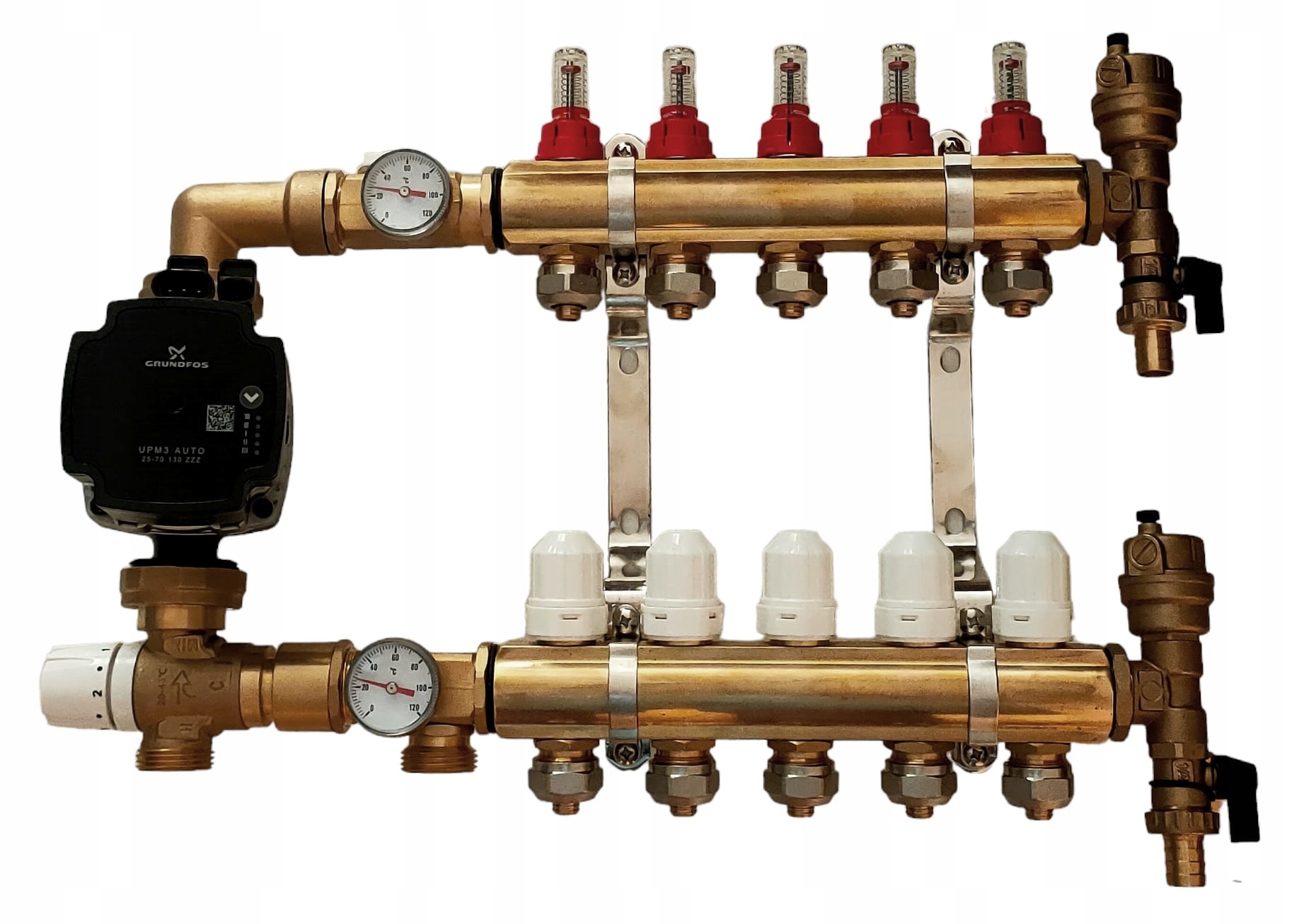 Rozdeľovač podlahového kúrenia 6 s GRUNDFOS PUMP GROUP pre podlahové kúrenie