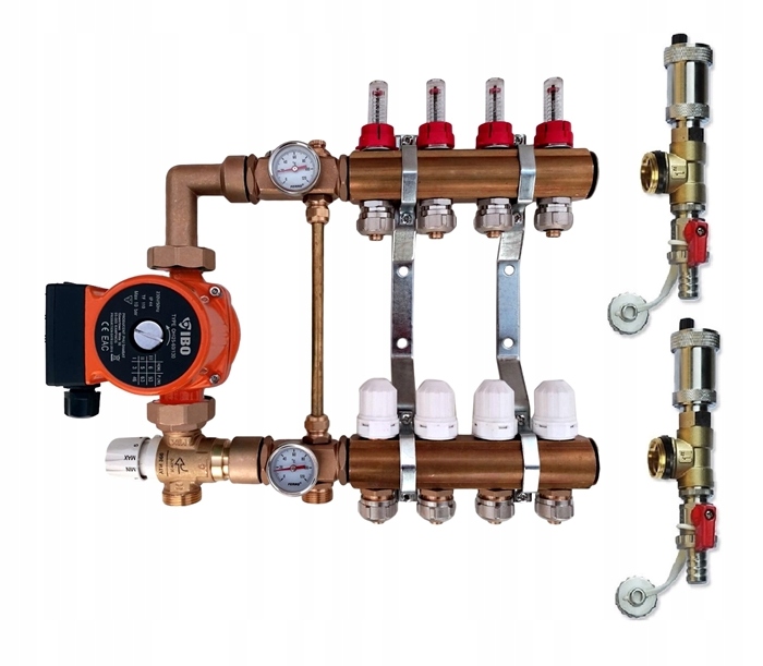 3 rozdeľovač s PUMP GROUP na podlahové dlaždice IBO
