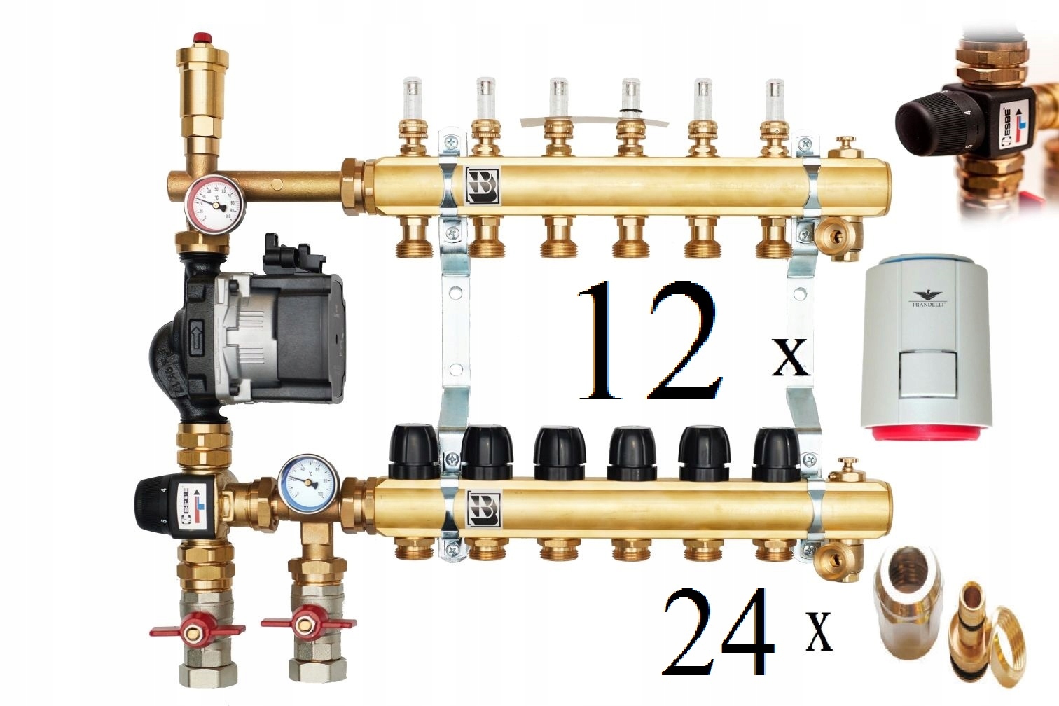 Rozdeľovač veľkosti Colmix R 12 + akčné členy + adaptéry