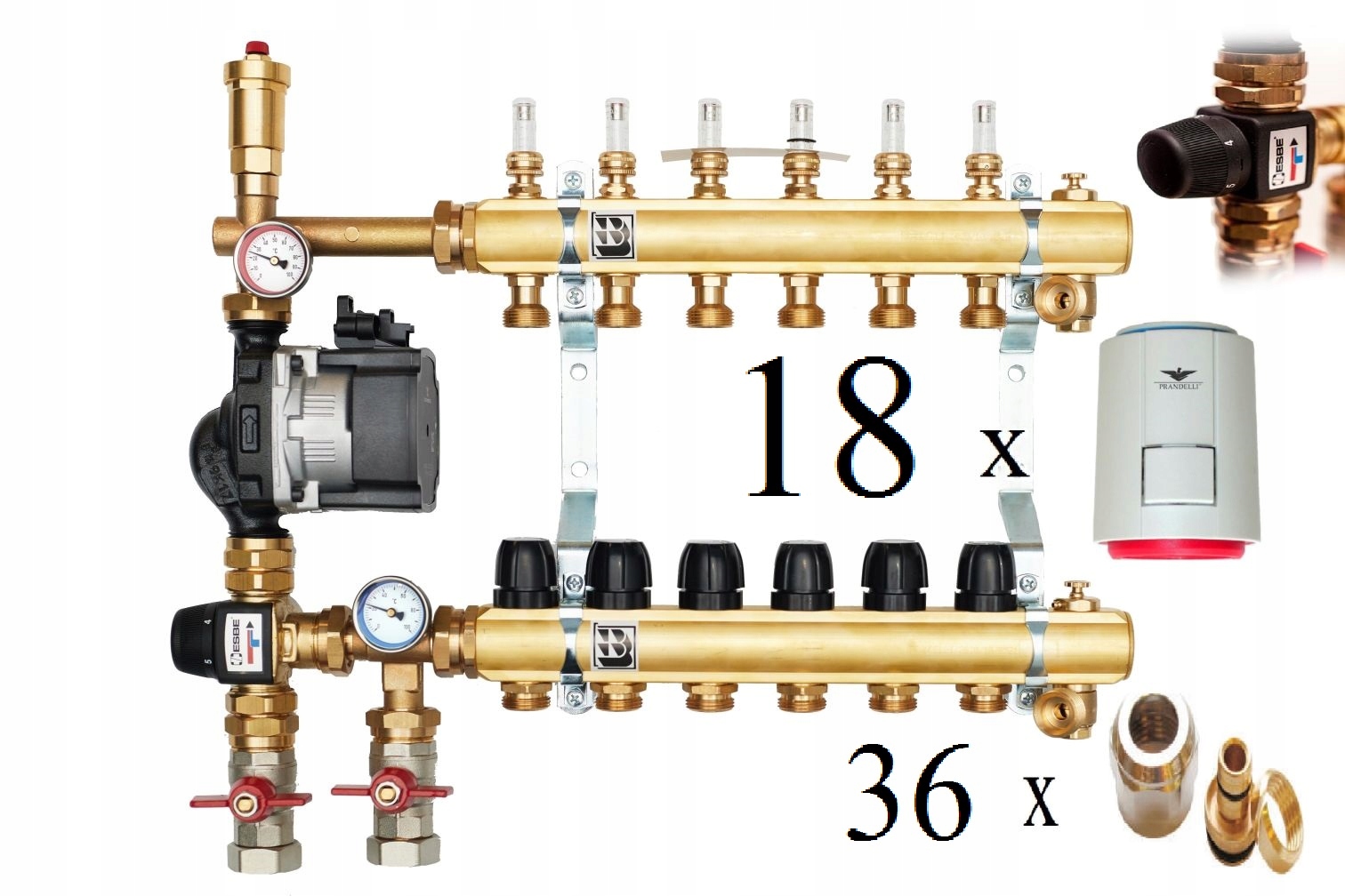 Rozdeľovač veľkosti Colmix R 18 + akčné členy + adaptéry