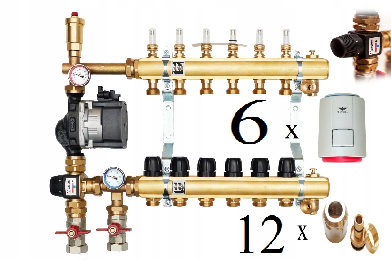 Colmix R6M magne rozdeľovač + akčné členy + adaptéry