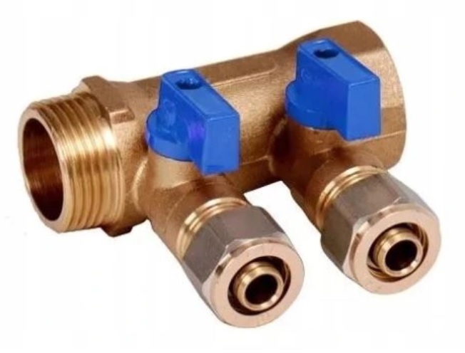 3/4 "x16mm rozdeľovač PEX x 2 sekcie PRE VODU