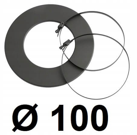 Rozeta + 2 pásky 100 [mm] ČIERNA
