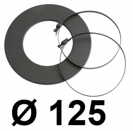 Rozeta + 2 pásky 125 [mm] ČIERNA