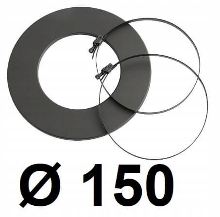Rozeta + 2 pásky 150 [mm] ČIERNA
