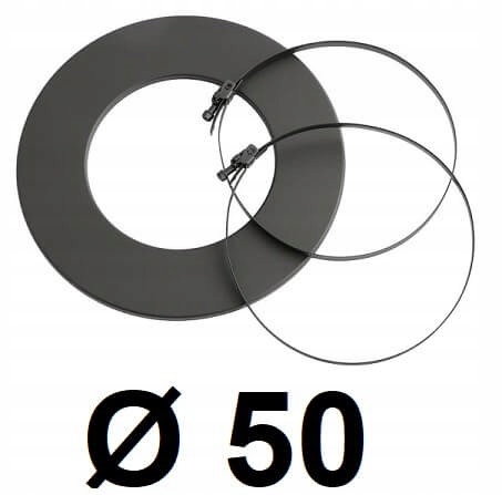 Rozeta + 2 pásky 50 [mm] ČIERNE