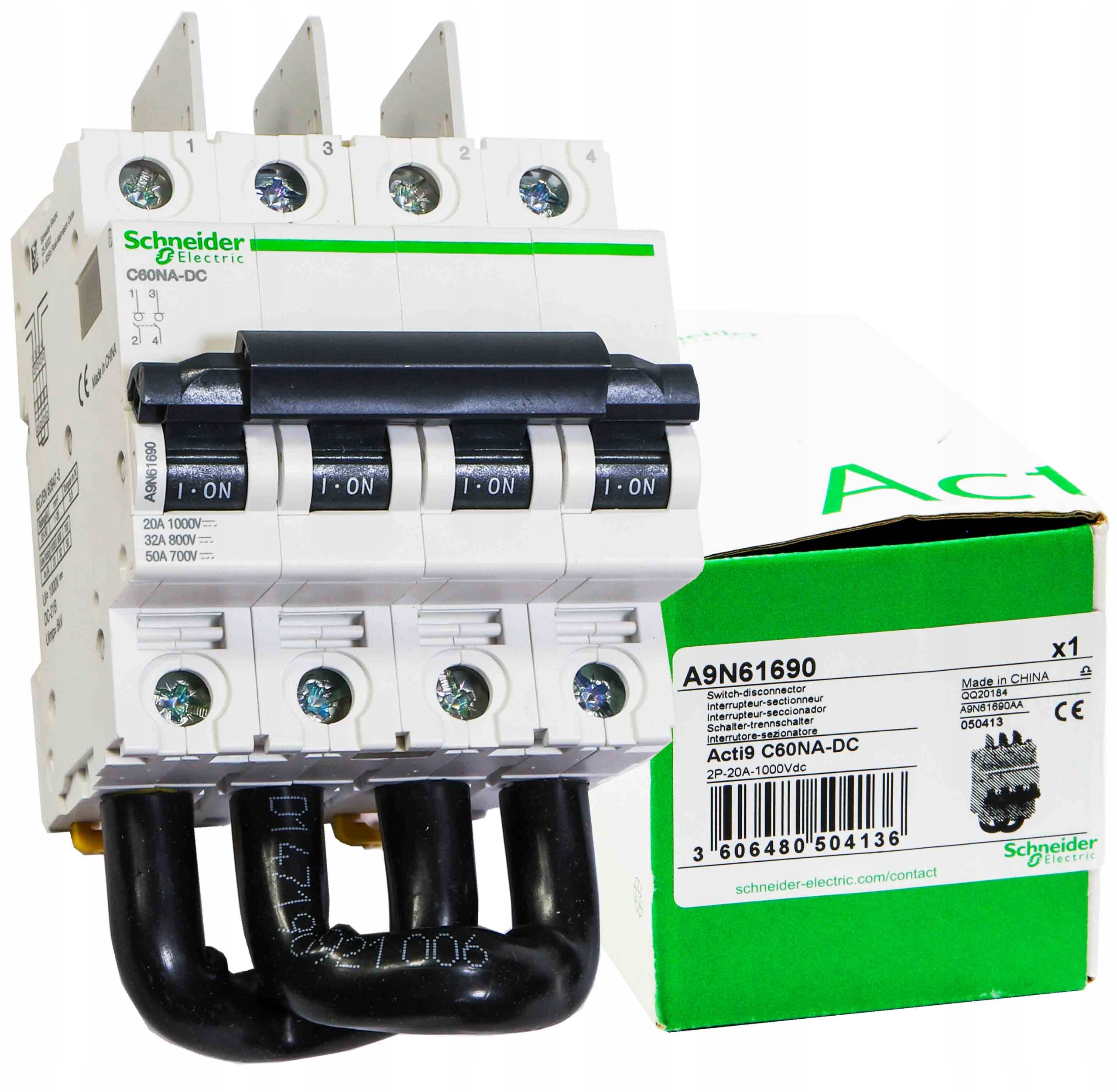 Izolácia Disconnect PV 2P 20A 1000V DC