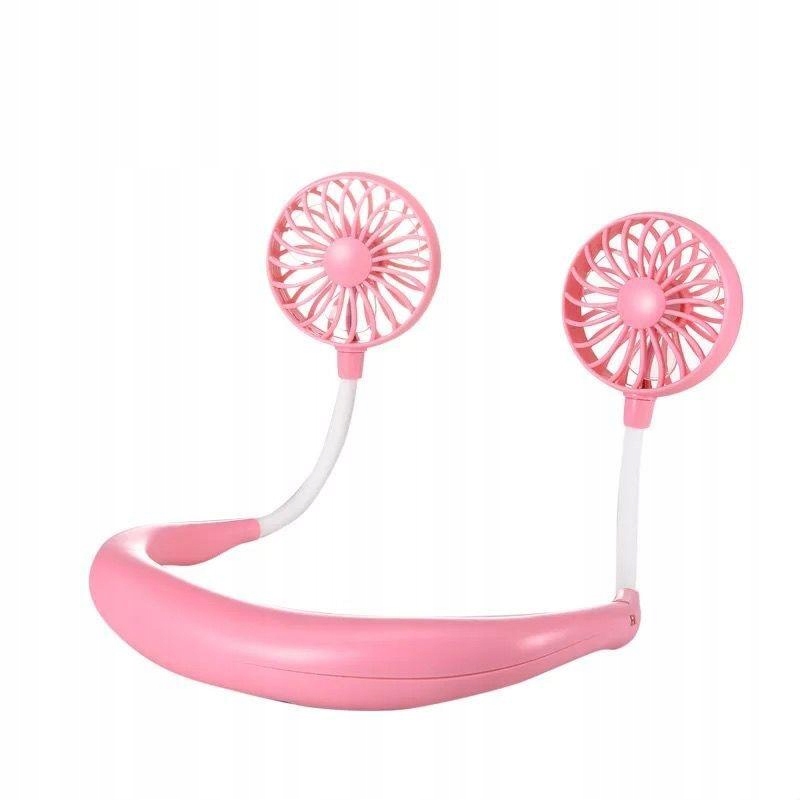 [Ružový] Prenosný ventilátor USB, odpruženie