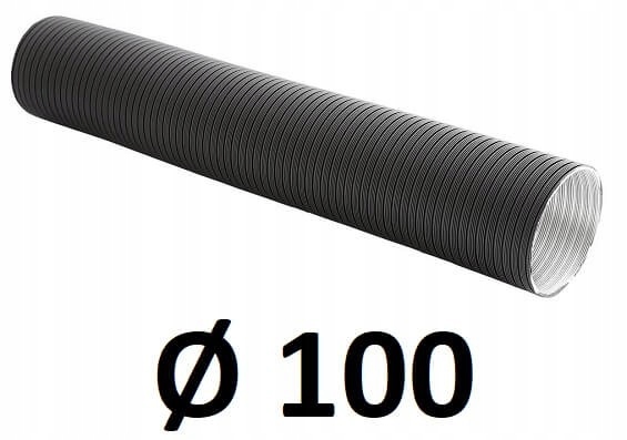 Spiro hliníková rúrka 100 [mm] / ČIERNA