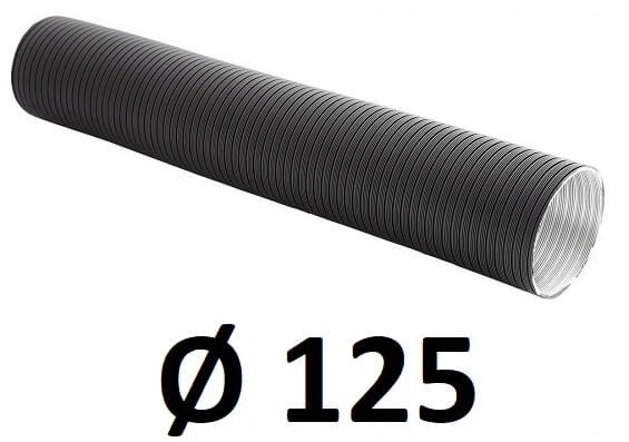 Spiro hliníková trubica 125 [mm] / ČIERNA