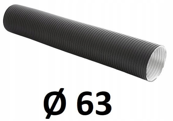 Spiro hliníková rúrka 63 [mm] / ČIERNA